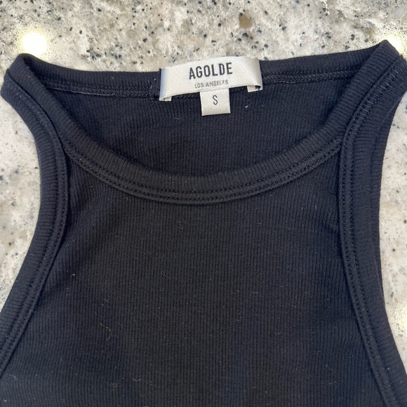 AGOLDE RIANNE HIGH NECK RACERBACK BODYSUIT BLACK SIZE SMALL - Picture 5 of 8